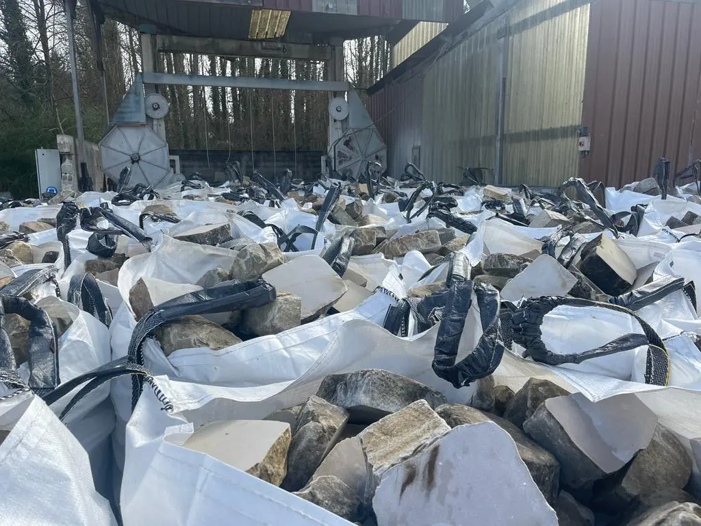 Pavé en Grès Ancien Scié de Réemploi