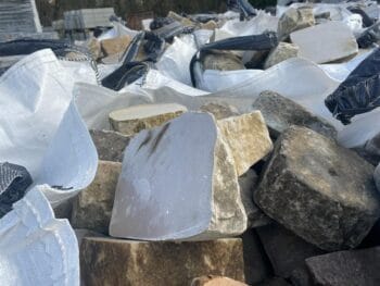 Pavé en Grès Ancien Scié de Réemploi