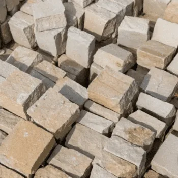 Pavé Grès d'Inde Kandla Jaune Blanc Ton Pierre