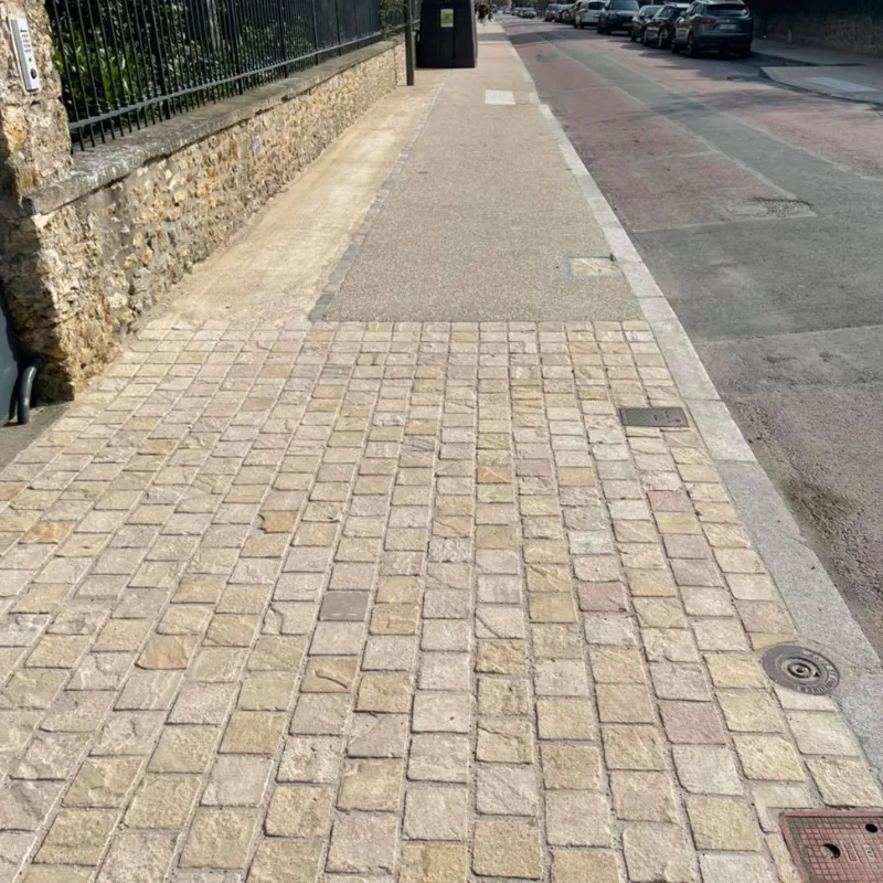 Pavé Grès d'Inde Kandla Jaune Blanc Ton Pierre
